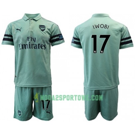 Koszulka Arsenal Iwobi 17 Dziecięcy Trzeci Stroje Piłkarskie 2018/19 Krótki Rękaw